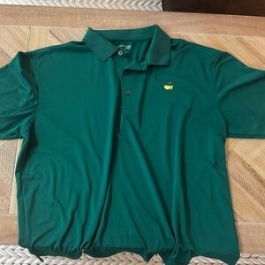 Masters Dark Green Polo with Yellow Embroidered Logo